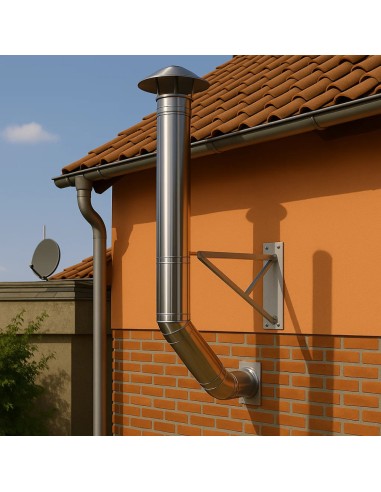 Tubo Acciaio Inox Diametro 150 mm Sp. 0,5 mm h. 500 mm Canna Fumaria	