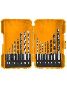 Set 16 Punte Acciaio Trapano Muratura Legno Metallo Foratura Professionale 