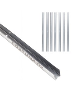 Guida U Standard 2 m Profilo Preforato Sp 0,6 mm Fissaggio Cartongesso 8 Pezzi