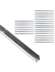 Guida U Standard 2 m Profilo Preforato Sp 0,6 mm Fissaggio Cartongesso 24 Pezzi