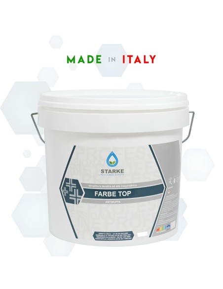 Farbe Top Pittura Murale Superlavabile Igienizzante Antimuffa Ottima Copertura