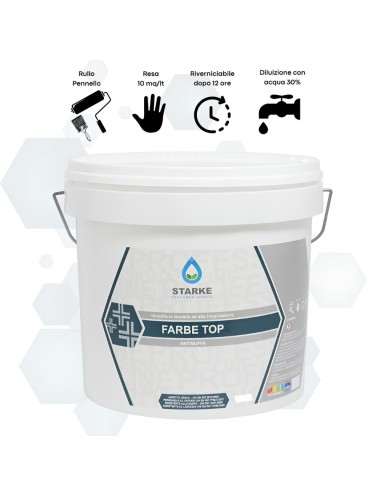 Farbe Top Pittura Murale Superlavabile Igienizzante Antimuffa Ottima Copertura