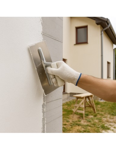 Fassaden Schutz Spatolato Acril Silossanico Antialga Rivestimento Murale Rasato