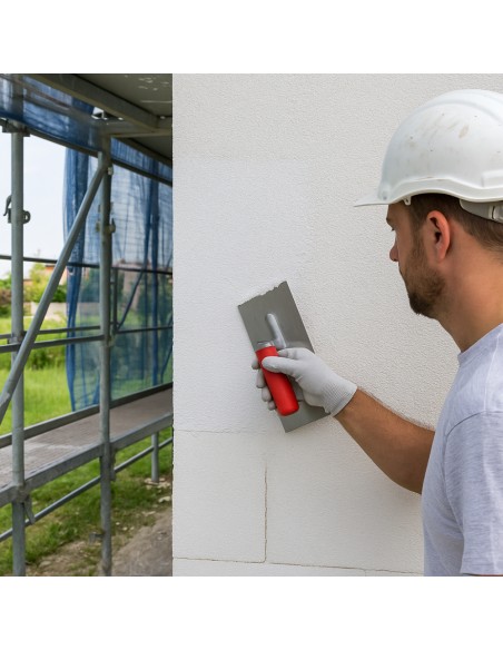 Fassaden Schutz Spatolato Acril Silossanico Antialga Rivestimento Murale Rasato