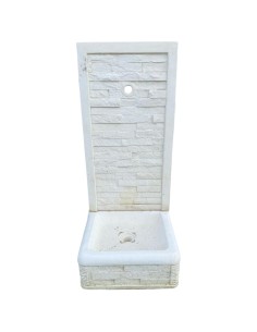 Fontana Giardino Calcestruzzo Senza Rubinetto 40x40xH90Cm Serie Muraglietto 2