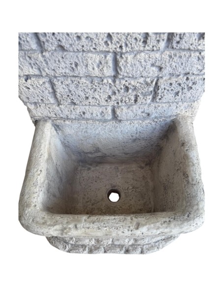 Fontana Giardino Calcestruzzo Cemento Senza Rubinetto 44x37xH.94cm Mod. Ruota