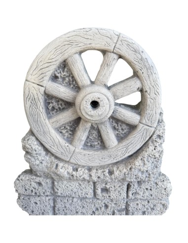 Fontana Giardino Calcestruzzo Cemento Senza Rubinetto 44x37xH.94cm Mod. Ruota