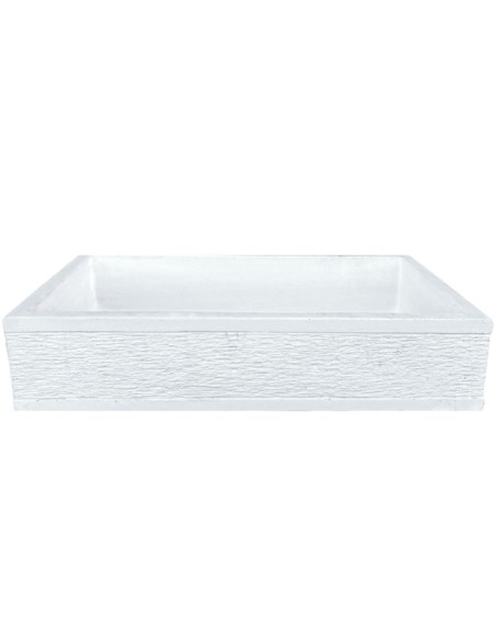 Pilozza Serie Grecale Cemento Calcestruzzo Zigrinata L.70 x P.35 x H.16 Cm