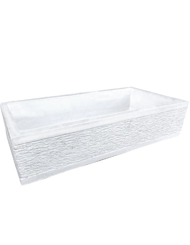 Pilozza Serie Grecale Cemento Calcestruzzo Zigrinata L.70 x P.35 x H.16 Cm