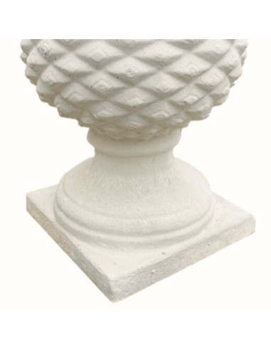 Pigna Salentina Cemento Bianco 19 x 19 x H.46 cm Arredo Giardino Esterni