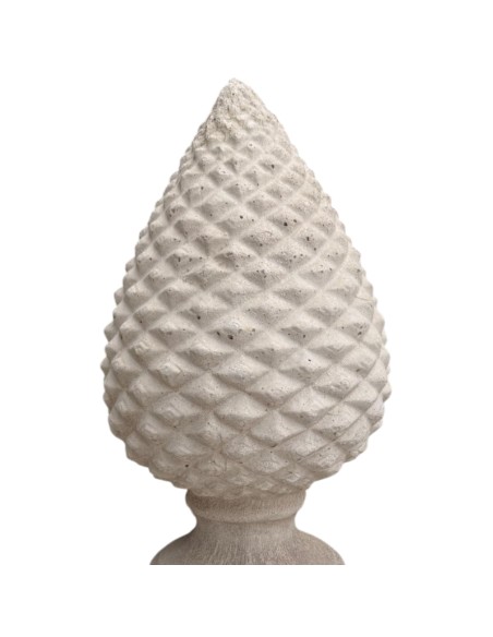 Pigna Salentina Cemento Bianco 19 x 19 x H.46 cm Arredo Giardino Esterni