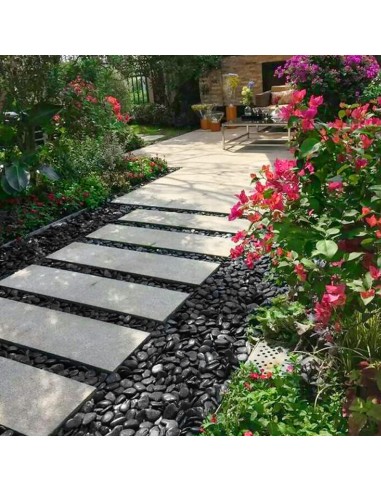 Ciottoli Nero Ebano Pietre Naturali Decorativi Giardini Aiuole Vasi