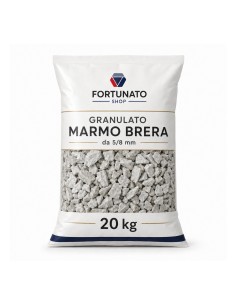 FORTUNATO Granulato Di Marmo Brera 5/8 Sacco 20 Kg Per Finitura Decorativa