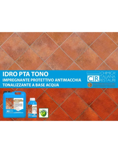 Impregnante Protettivo Antimacchia all'Acqua Pavimenti Cotto Idro Pta Tono 1 litro
