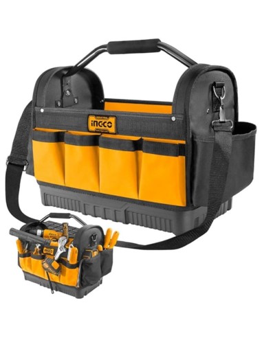 Borsa Porta Attrezzi 15 Tasche Base Rigida Organizzazione Utensili cm 40 