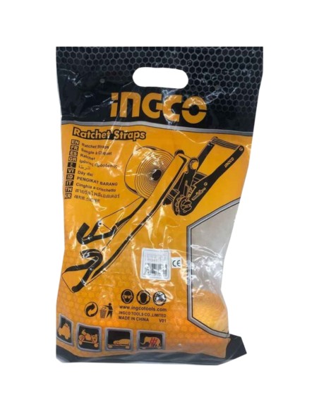 Cinghie Cricchetto 10 Metri x 50 mm 4 Tonnellate Ancoraggio Fissaggio Oggetti 