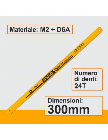 Lama Seghetto Bi-Metal 24T M2 da 300 mm  