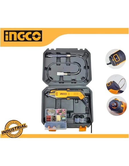 Minismerigliatrice Flessibile 130 W + 109 Accessori Taglio Levigatura Lucidatura