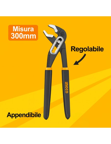 Pinza Professionale Regolabile Elettricisti Appendibile Dimensioni 300 mm