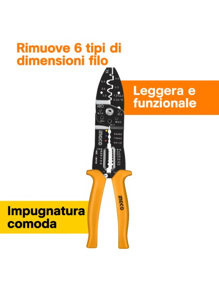 Pinza Spellacavi Professionale Funzione Spellatura Fili Dimensioni 250 mm