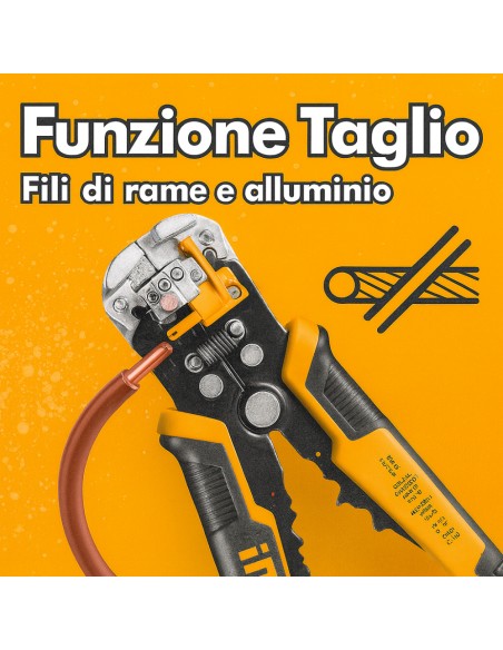 Pinza Spellafili Multifunzione 3 In 1 Automatica Spelatura Taglio Crimpatura