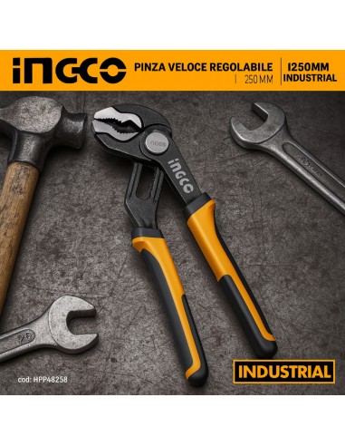 Pinza Regolabile Veloce Acciaio Inox 250mm Apertura Rapida Impugnatura Ergonomica