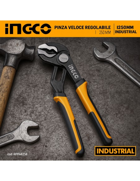 Pinza Regolabile Veloce Acciaio Inox 250mm Apertura Rapida Impugnatura Ergonomica