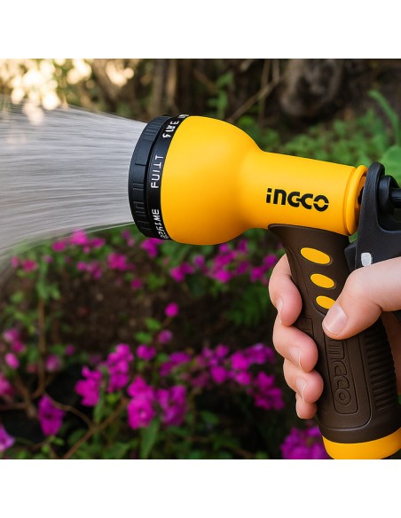 Pistola Irrigazione Giardino 9 Getti Pratica Robusta Adattatore 3/4 