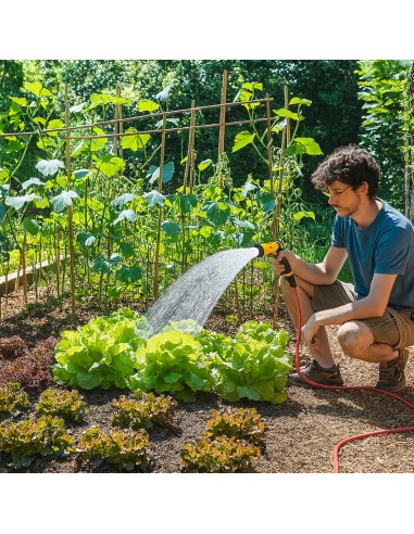 Pistola Irrigazione Giardino 9 Getti Pratica Robusta Adattatore 3/4 