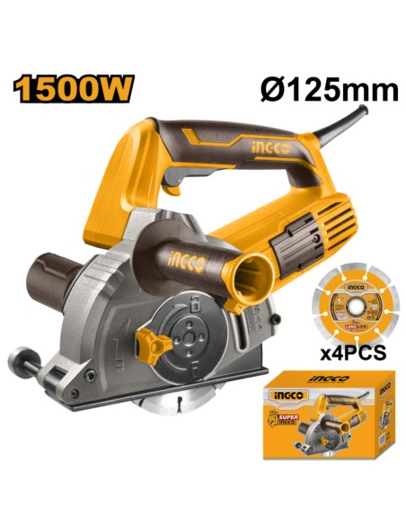 Scanalatore Per Muri 1500 W Diametro 125 MM M14 Tracce Pareti Tubazioni 