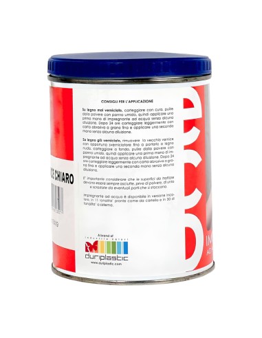 Impregnante Colore Mogano Soluzione Acrilica Fondo Protettivo Legno Ecolux