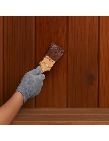 Impregnante Colore Mogano Soluzione Acrilica Fondo Protettivo Legno Ecolux