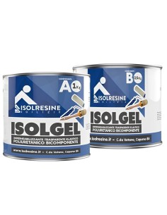 Impermeabilizzante Trasparente Bicomponente Isolgel A 1 kg Isolgel B 0,5 kg  