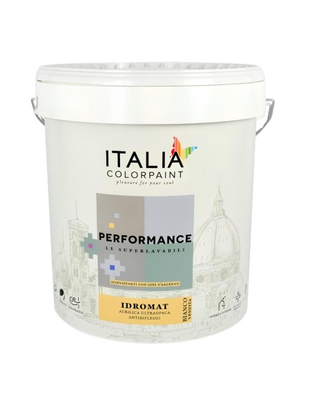 Idromat Idropittura Acrilica Bianca Ultraopaca Superlavabile Antiriflesso