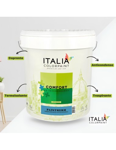 Paintherm Idropittura Bianca Termoisolante Anticondensa Traspirante Coprente