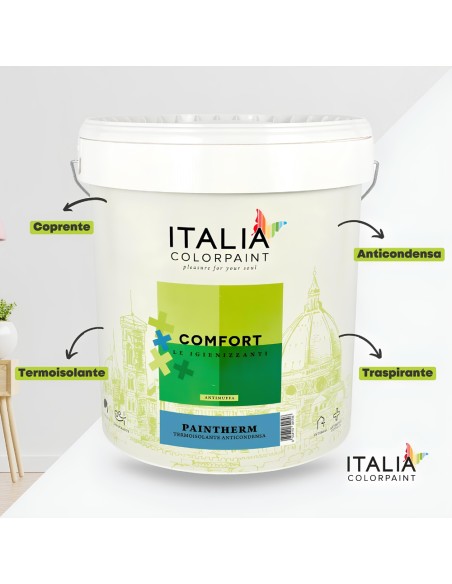 Paintherm Idropittura Bianca Termoisolante Anticondensa Traspirante Coprente