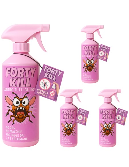 Insetticida Zanzare Giardino Repellente Fortykill Protezione Acari 4 Pezzi