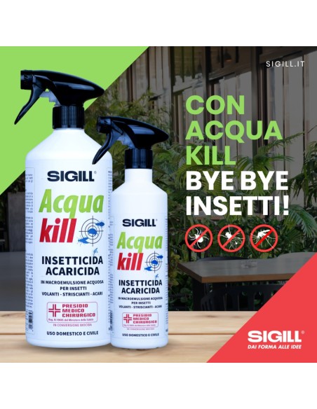 Insetticida Acaricida Acqua Kill Insetti Striscianti Volanti Acari 500ml 6 Pezzi