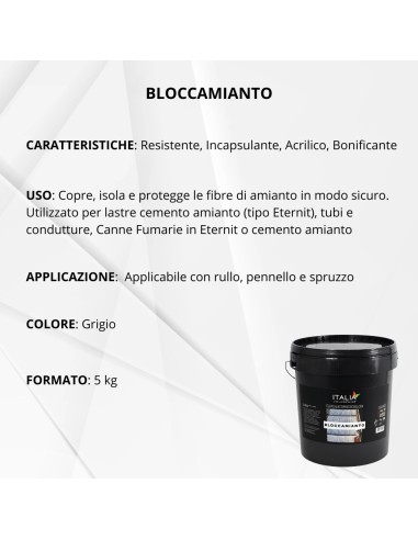 Bloccamianto Grigio Incapsulante Bonificante Elastomerico Per Amianto