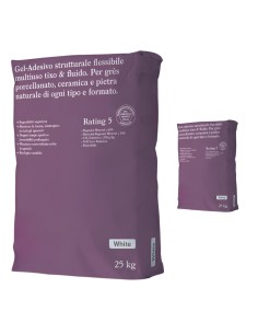 Gel Adesivo Strutturale Flessibile Bianco 25 Kg Incollaggio Confezione 2 Sacchi
