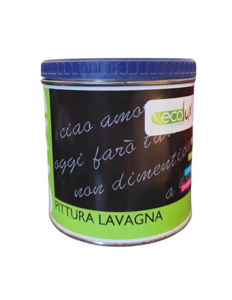 Smalto Ecologico Nero Effetto Lavagna Formato 0.5L Finitura Opaca Ecolux