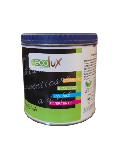 Smalto Ecologico Nero Effetto Lavagna Formato 0.5L Finitura Opaca Ecolux