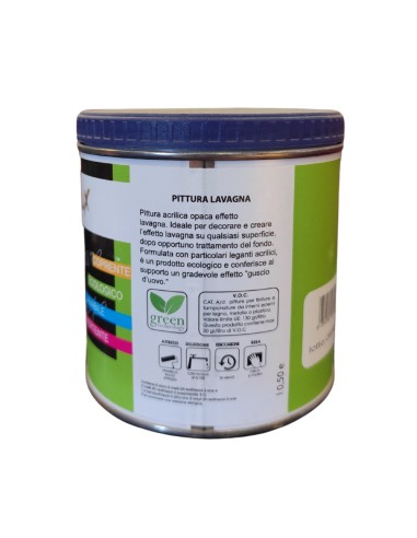 Smalto Ecologico Nero Effetto Lavagna Formato 0.5L Finitura Opaca Ecolux