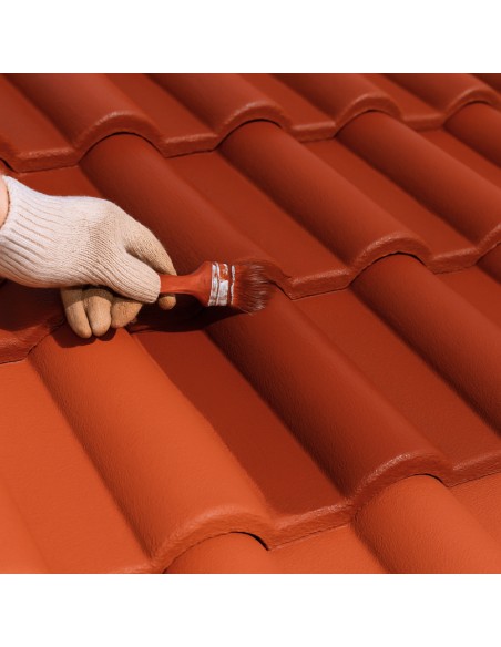 Tegoltone Pittura Acrilica Rossa Per Tegole E Cemento Ad Alta Penetrazione