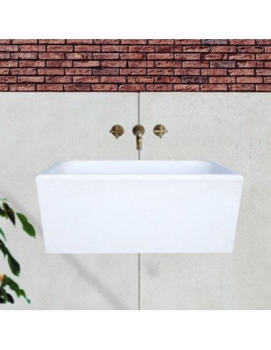 Pilozza Calcestruzzo Cemento Serie Ostuni Design Moderno Bianco Verniciabile