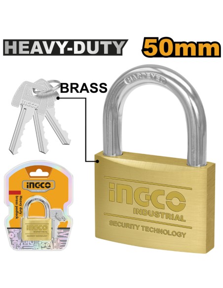 Lucchetto Ad Arco Ottone Con 3 Chiavi Estraibili Ottone Nichelato  