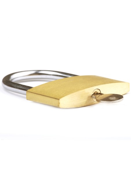 Lucchetto Ad Arco Ottone Con 3 Chiavi Estraibili Ottone Nichelato  