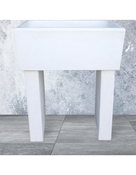 Pilozza Calcestruzzo Cemento Serie Ostuni 60 x 47 x H 30 cm Con Piedi 