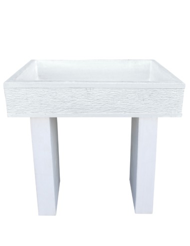 Pilozza Serie Grecale Cemento Calcestruzzo L.70 x P.35 x H.16 Cm Con Piedi