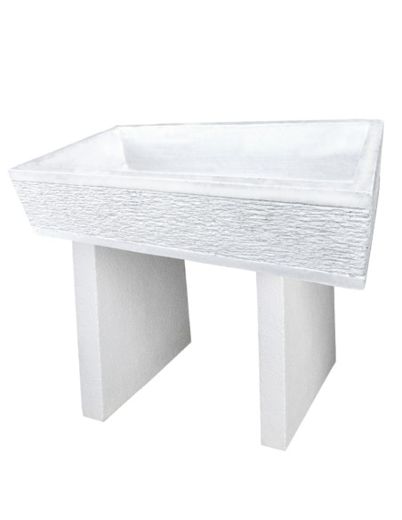 Pilozza Serie Grecale Cemento Calcestruzzo L.70 x P.35 x H.16 Cm Con Piedi